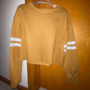 Rust orange colored crop long sleeve